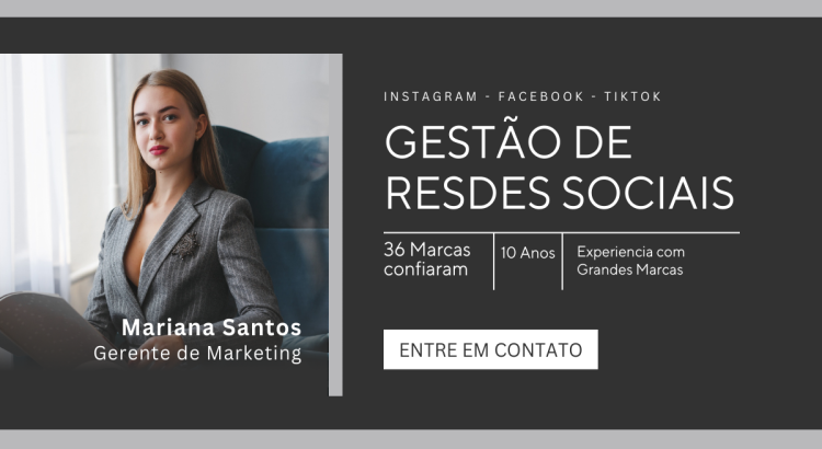 Serei sua Gerente de Marketing de mídia social e criador de conteúdo